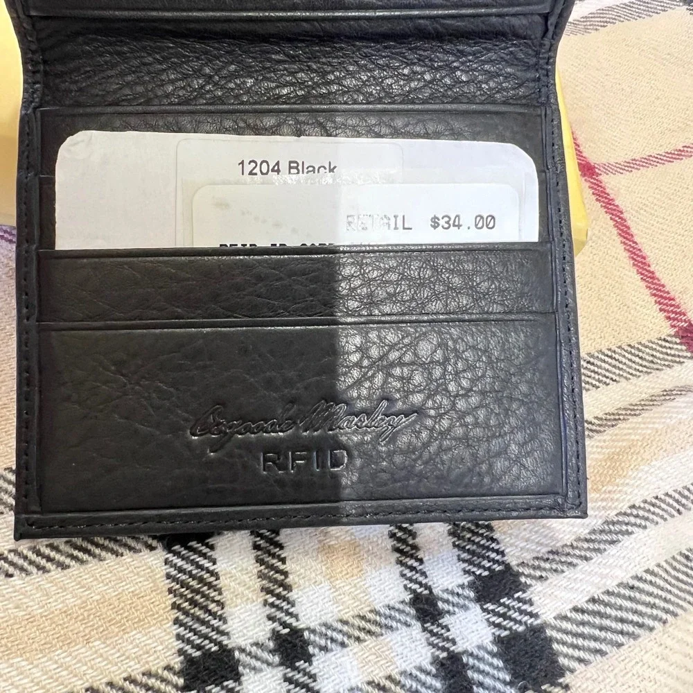 Osgood Marley 1532 Espresso ID Passcase Wallet RFID Blocking‎ Leather